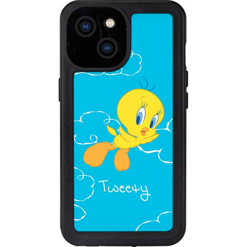 Looney Tunes Tweety Bird Flying iPhone 15 Waterproof Case